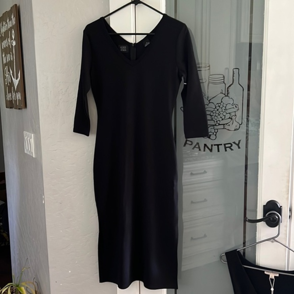 Press dress Black BodyCon Long sleeve Fit Dress